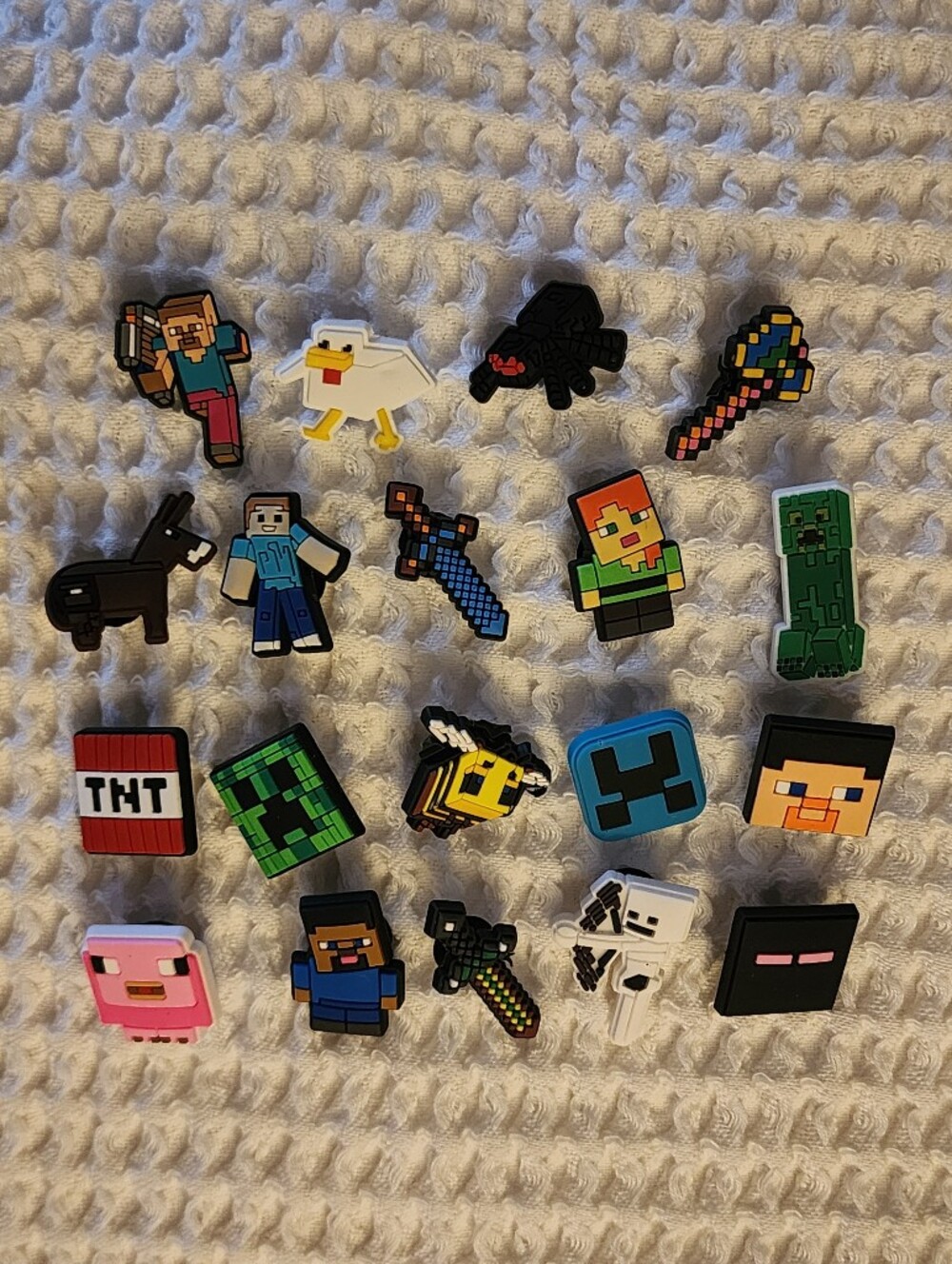 Mine Craft croc Shoe Charms